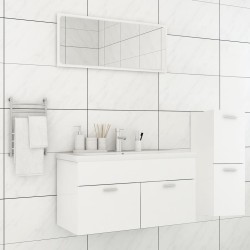 vidaXL Badmöbel-Set Weiß Holzwerkstoff