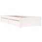 vidaXL Bett mit Schubladen Weiß 100x200 cm vidaXL Bett mit Schubladen Weiß 100x200 cm