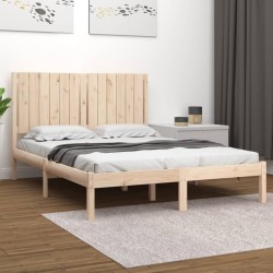 vidaXL Massivholzbett Kiefer 135x190 cm