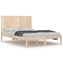 vidaXL Massivholzbett Kiefer 135x190 cm