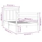 vidaXL Massivholzbett 90x190 cm vidaXL Massivholzbett 90x190 cm
