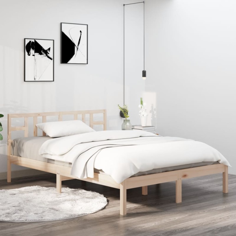 vidaXL Massivholzbett 140x190 cm vidaXL Massivholzbett 140x190 cm