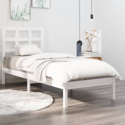 vidaXL Massivholzbett Weiß 90x190 cm