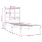 vidaXL Massivholzbett Weiß 90x190 cm vidaXL Massivholzbett Weiß 90x190 cm