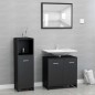 vidaXL 3-tlg. Badmöbel-Set Schwarz Holzwerkstoff vidaXL 3-tlg. Badmöbel-Set Schwarz Holzwerkstoff