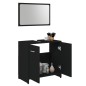 vidaXL 3-tlg. Badmöbel-Set Schwarz Holzwerkstoff vidaXL 3-tlg. Badmöbel-Set Schwarz Holzwerkstoff