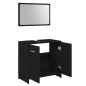 vidaXL 3-tlg. Badmöbel-Set Schwarz Holzwerkstoff vidaXL 3-tlg. Badmöbel-Set Schwarz Holzwerkstoff