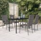 vidaXL 5-tlg. Garten-Essgruppe Grau und Schwarz vidaXL 5-tlg. Garten-Essgruppe Grau und Schwarz