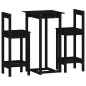vidaXL 3-tlg. Bar-Set Schwarz Massivholz Kiefer vidaXL 3-tlg. Bar-Set Schwarz Massivholz Kiefer