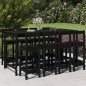 vidaXL 9-tlg. Gartenbar-Set Schwarz Massivholz Kiefer vidaXL 9-tlg. Gartenbar-Set Schwarz Massivholz Kiefer