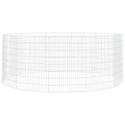 vidaXL Kaninchenkäfig 12 Paneele 54x80 cm Verzinktes Eisen