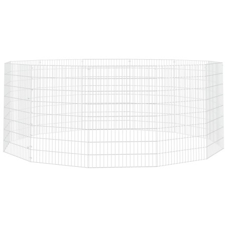 vidaXL Kaninchenkäfig 12 Paneele 54x80 cm Verzinktes Eisen