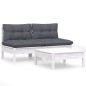 vidaXL 3-tlg. Garten-Lounge-Set mit Anthrazit Kissen Kiefernholz vidaXL 3-tlg. Garten-Lounge-Set mit Anthrazit Kissen Kiefernholz