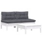 vidaXL 3-tlg. Garten-Lounge-Set mit Anthrazit Kissen Kiefernholz vidaXL 3-tlg. Garten-Lounge-Set mit Anthrazit Kissen Kiefernholz