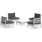 vidaXL 5-tlg. Garten-Lounge-Set mit Anthrazit Kissen Kiefernholz vidaXL 5-tlg. Garten-Lounge-Set mit Anthrazit Kissen Kiefernholz