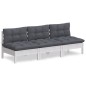 vidaXL 3-Sitzer-Gartensofa mit Anthrazit Kissen Massivholz Kiefer vidaXL 3-Sitzer-Gartensofa mit Anthrazit Kissen Massivholz Kiefer