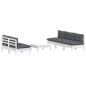 vidaXL 6-tlg. Garten-Lounge-Set mit Anthrazit Kissen Kiefernholz vidaXL 6-tlg. Garten-Lounge-Set mit Anthrazit Kissen Kiefernholz