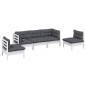 vidaXL 5-tlg. Garten-Lounge-Set mit Kissen Kiefer Massivholz vidaXL 5-tlg. Garten-Lounge-Set mit Kissen Kiefer Massivholz