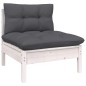 vidaXL 6-tlg. Garten-Lounge-Set mit Kissen Weiß Kiefer Massivholz vidaXL 6-tlg. Garten-Lounge-Set mit Kissen Weiß Kiefer Massivholz
