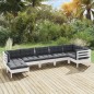 vidaXL 7-tlg. Garten-Lounge-Set mit Kissen Weiß Kiefer Massivholz vidaXL 7-tlg. Garten-Lounge-Set mit Kissen Weiß Kiefer Massivholz
