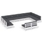 vidaXL 12-tlg. Garten-Lounge-Set mit Kissen Weiß Kiefer Massivholz vidaXL 12-tlg. Garten-Lounge-Set mit Kissen Weiß Kiefer Massivholz
