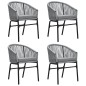 vidaXL 5-tlg. Garten-Essgruppe Grau vidaXL 5-tlg. Garten-Essgruppe Grau