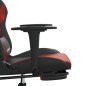 vidaXL Gaming-Stuhl mit Fußstütze Schwarz und Weinrot Kunstleder vidaXL Gaming-Stuhl mit Fußstütze Schwarz und Weinrot Kunstleder