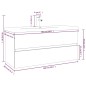 vidaXL Waschbeckenschrank mit Einbaubecken Braun Eiche Holzwerkstoff vidaXL Waschbeckenschrank mit Einbaubecken Braun Eiche Holzwerkstoff