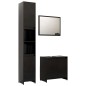 vidaXL 3-tlg. Badmöbel-Set Schwarz Holzwerkstoff vidaXL 3-tlg. Badmöbel-Set Schwarz Holzwerkstoff