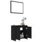vidaXL 3-tlg. Badmöbel-Set Schwarz Holzwerkstoff vidaXL 3-tlg. Badmöbel-Set Schwarz Holzwerkstoff