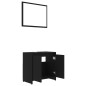 vidaXL 3-tlg. Badmöbel-Set Schwarz Holzwerkstoff vidaXL 3-tlg. Badmöbel-Set Schwarz Holzwerkstoff