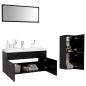 vidaXL Badmöbel-Set Schwarz Holzwerkstoff vidaXL Badmöbel-Set Schwarz Holzwerkstoff