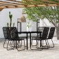 vidaXL 7-tlg. Garten-Essgruppe Schwarz vidaXL 7-tlg. Garten-Essgruppe Schwarz