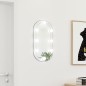 vidaXL Spiegel mit LED-Leuchten 60x30 cm Glas Oval vidaXL Spiegel mit LED-Leuchten 60x30 cm Glas Oval