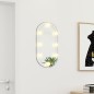 vidaXL Spiegel mit LED-Leuchten 60x30 cm Glas Oval vidaXL Spiegel mit LED-Leuchten 60x30 cm Glas Oval