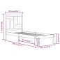 vidaXL Massivholzbett Kiefer 90x190 cm vidaXL Massivholzbett Kiefer 90x190 cm