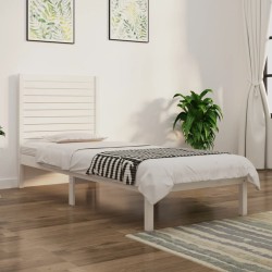vidaXL Massivholzbett Weiß 90x190 cm