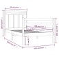 vidaXL Massivholzbett Weiß 90x190 cm vidaXL Massivholzbett Weiß 90x190 cm