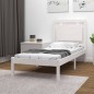 vidaXL Massivholzbett Weiß 75x190 cm vidaXL Massivholzbett Weiß 75x190 cm