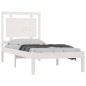 vidaXL Massivholzbett Weiß 75x190 cm vidaXL Massivholzbett Weiß 75x190 cm