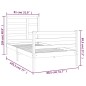 vidaXL Massivholzbett Weiß 75x190 cm vidaXL Massivholzbett Weiß 75x190 cm