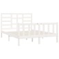 vidaXL Massivholzbett Weiß 150x200 cm vidaXL Massivholzbett Weiß 150x200 cm