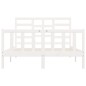 vidaXL Massivholzbett Weiß 150x200 cm vidaXL Massivholzbett Weiß 150x200 cm