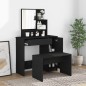 vidaXL Schminktisch-Set Schwarz 86,5x35x136 cm vidaXL Schminktisch-Set Schwarz 86,5x35x136 cm