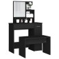 vidaXL Schminktisch-Set Schwarz 86,5x35x136 cm vidaXL Schminktisch-Set Schwarz 86,5x35x136 cm