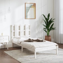 vidaXL Massivholzbett Weiß 90x190 cm