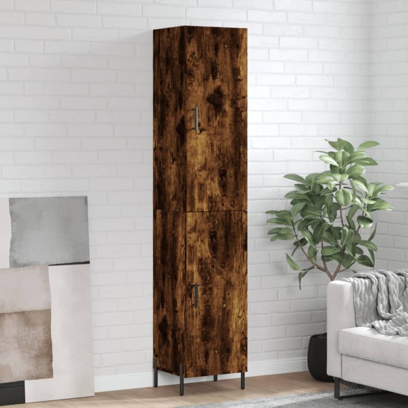 vidaXL Highboard Räuchereiche 34,5x34x180 cm Holzwerkstoff vidaXL Highboard Räuchereiche 34,5x34x180 cm Holzwerkstoff