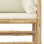 8-tlg. Garten-Lounge-Set mit Cremeweißen Kissen Bambus 8-tlg. Garten-Lounge-Set mit Cremeweißen Kissen Bambus
