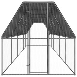 vidaXL Outdoor-Hühnerkäfig 2x12x2 m Verzinkter Stahl