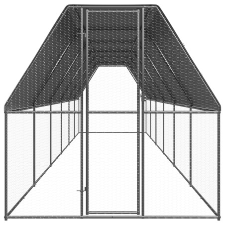 vidaXL Outdoor-Hühnerkäfig 2x12x2 m Verzinkter Stahl